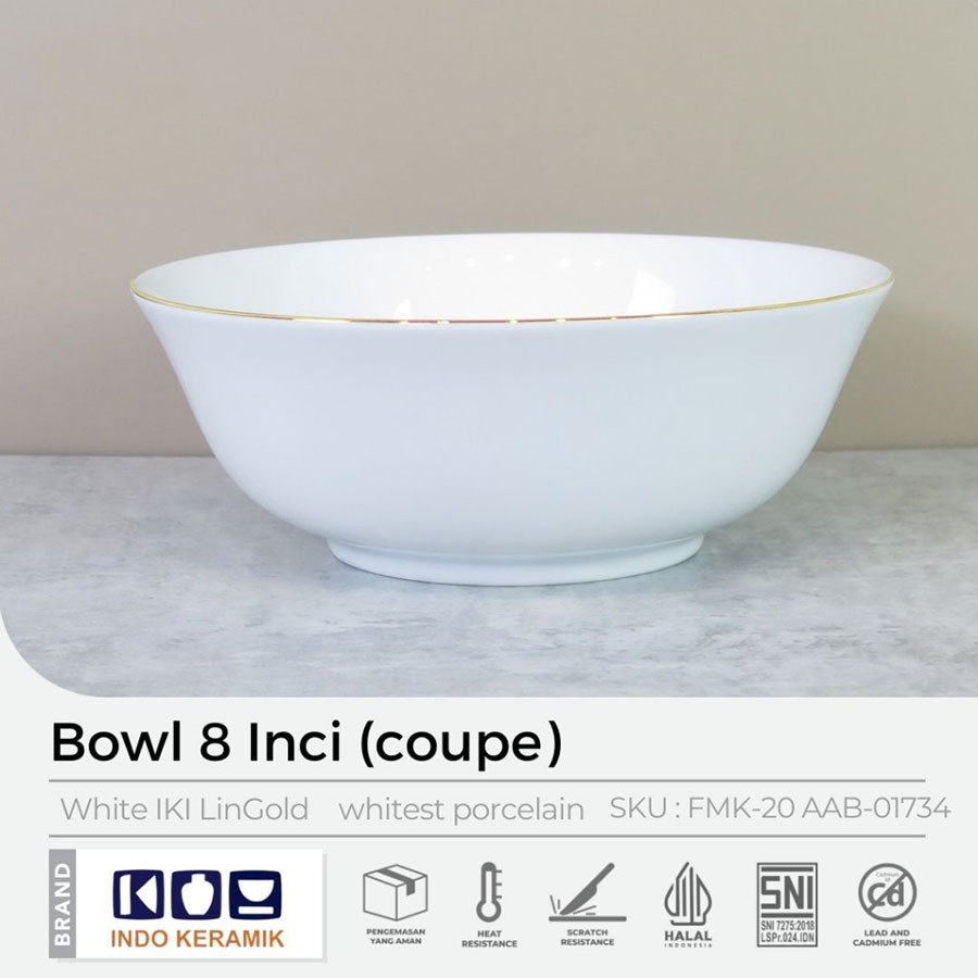 ชามเซรามิก 1 ชิ้น 20 ซม | ชามซุป [MK 8C/ MK 20AAB/ MK 8AZ ] INDO CERAMIC