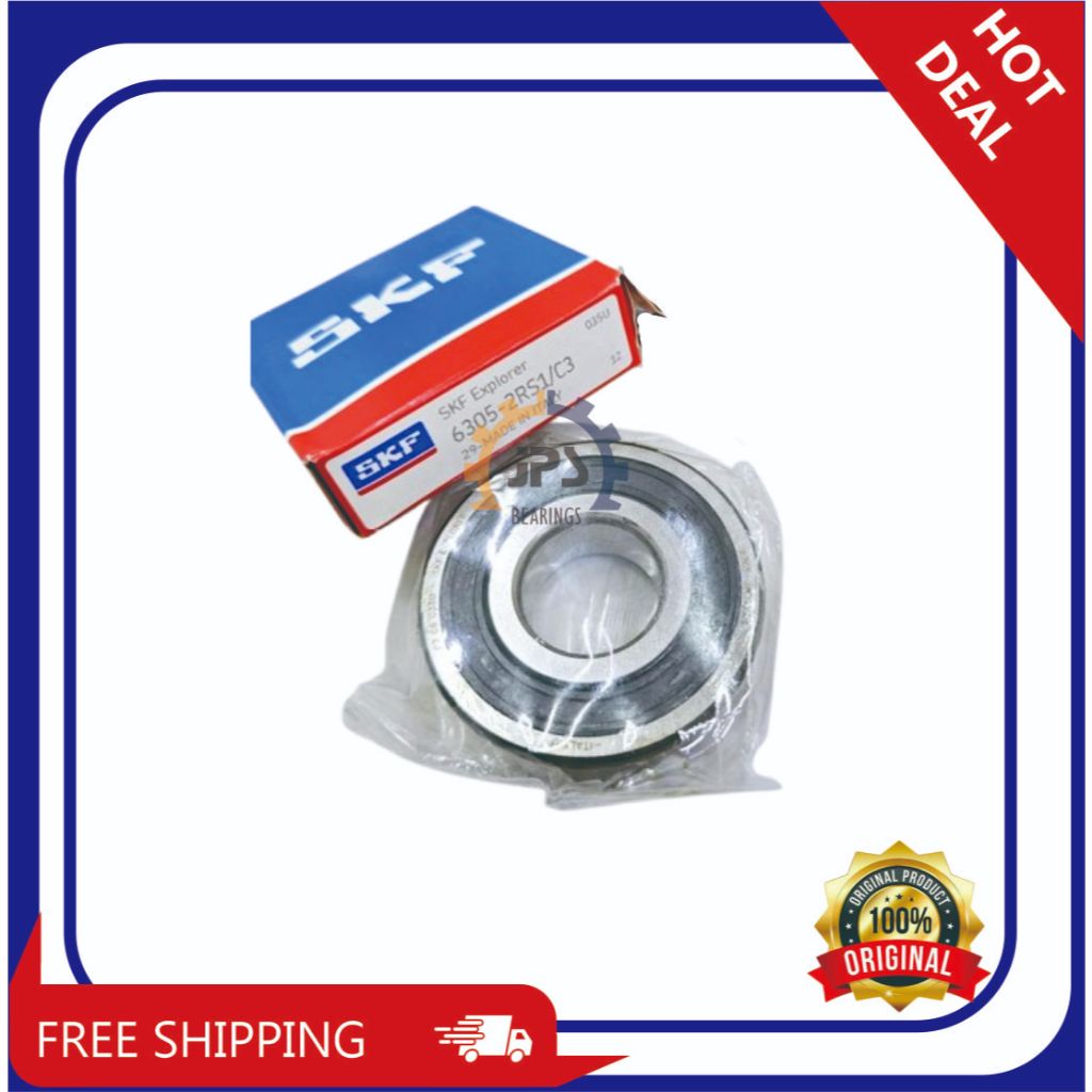 MESIN LAKER BEARING 6305 2RSC3 6305 2RS C3 PONDS DYNAMO MACHINE SKF