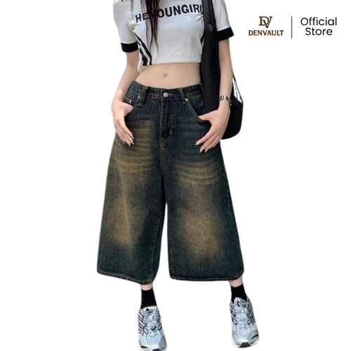 Delvault - Jorts Baggy Short Jeans Retro