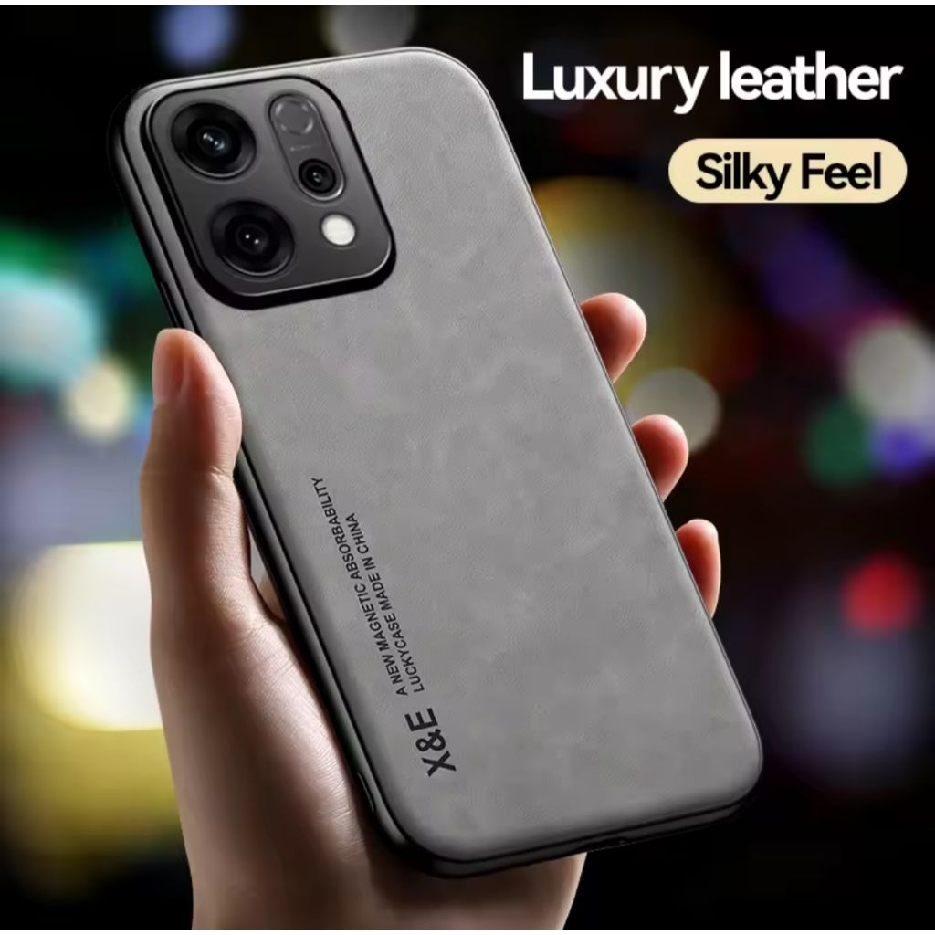 เคสOppo Reno 14 | Reno 14 Pro Soft Touch Luxury Leather Silky Feel Casing reno14