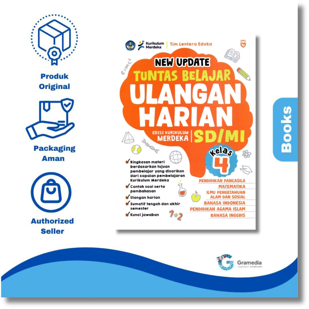 Gramedia Palembang - อัปเดตใหม่การเรียนรู้การทดสอบรายวันสําหรับโรงเรียนประถมศึกษา/อิสลามโรงเรียนประถ