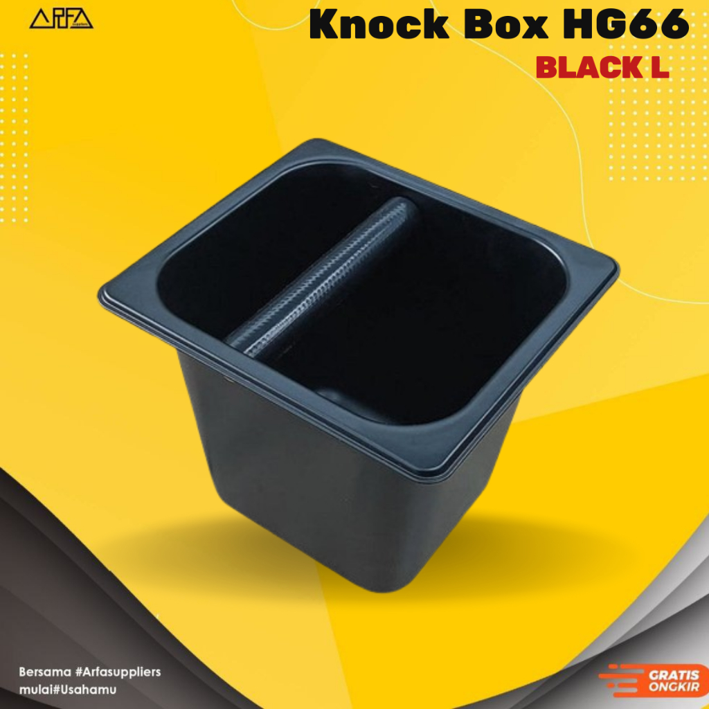 HG66 Black Knock Box Coffee Dregs L