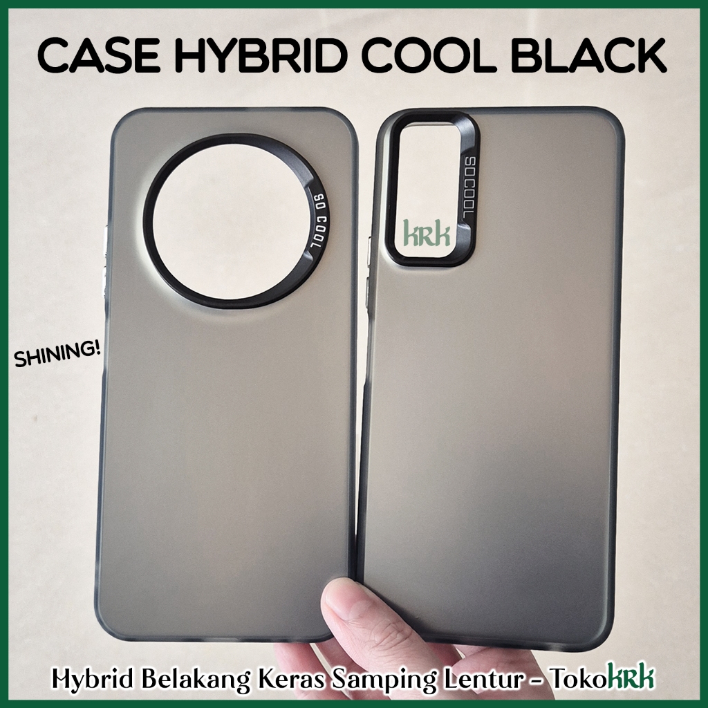 KRK Case Hybrid Cool Black iQoo Z10 Neo 10 13 Z9x 5G Vivo Fuze สีสีเทา TPU IMD Hardcase สีดําสีเทา