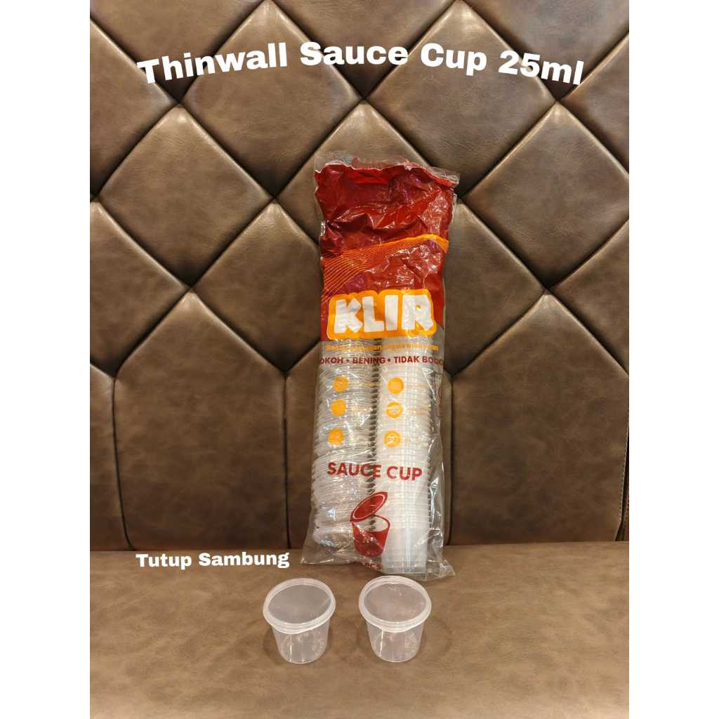 Thinwall Sauce Cup Clear 35ml / Sambal Cup (50ชิ้น)