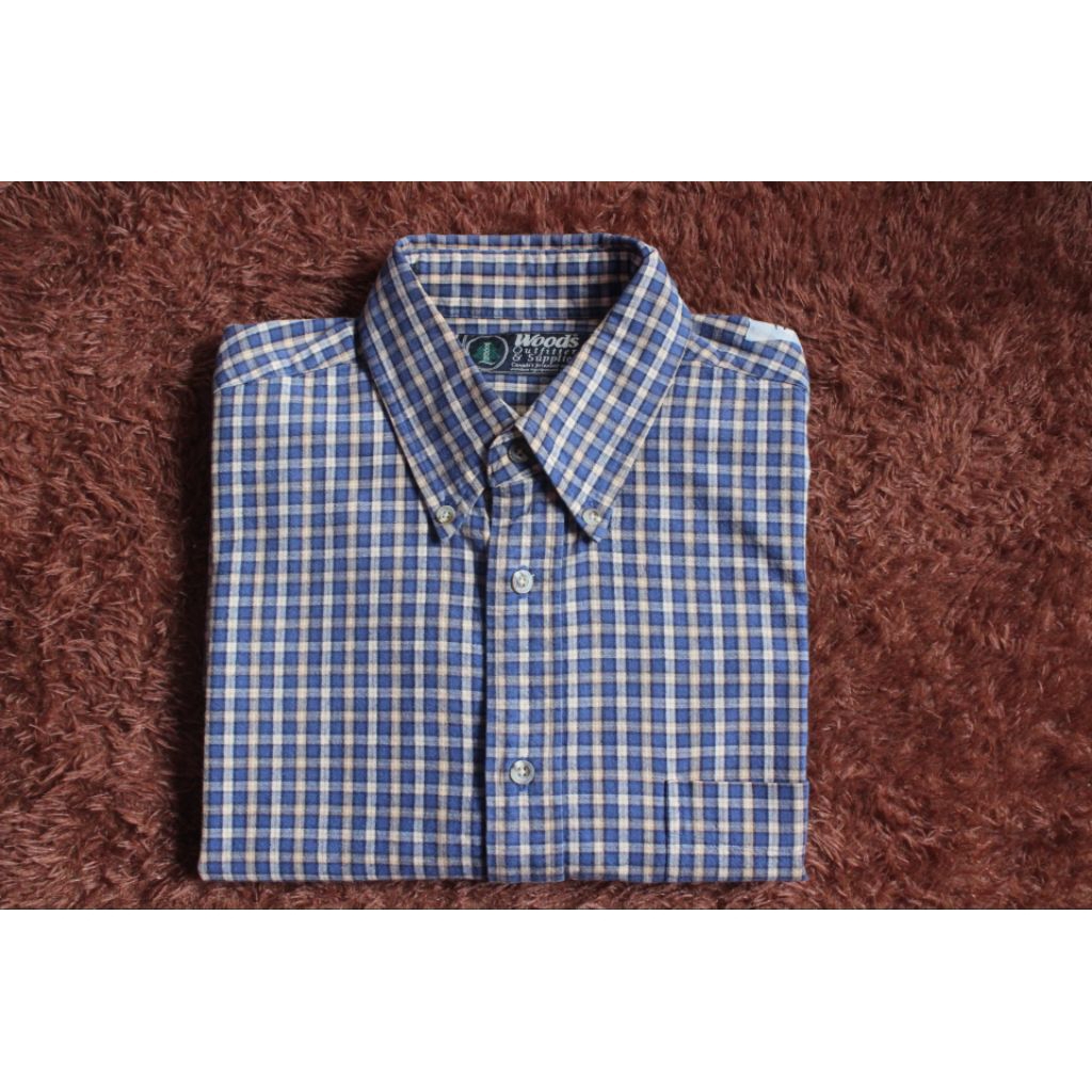 เสื้อแขนยาวผ้าสักหลาดหนาเนียนสดใส "Woods Oufitters &ซัพพลายเออร์" ไซส์ L อกกว้าง 59 ซม. ยาว 77 ซม. ว