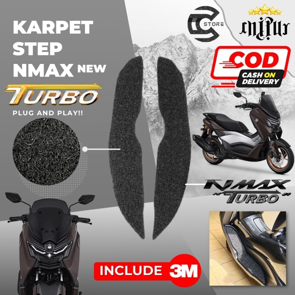 NMAX TURBO 2024 พรม / NMAX ใหม่ 2024 พรมก๋วยเตี๋ยว / NMAX TURBO 2024 เสื่อเท้า / พรมปูพื้น NMAX