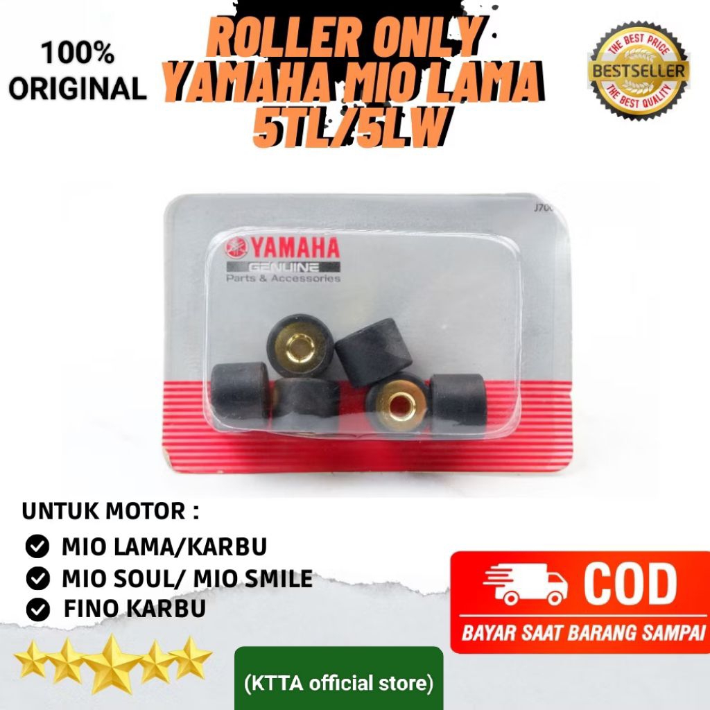 100% ORIGINAL Yamaha Roller รหัส 5TL/5LW สําหรับคาร์บูเรเตอร์ Mio, Mio sporty, Mio smile, Mio soul, 