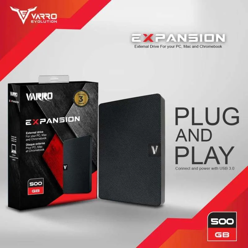 VARRO EXPANSION 500GB 500 GB HDD Storage EXTERNAL HARD DISK 2.5