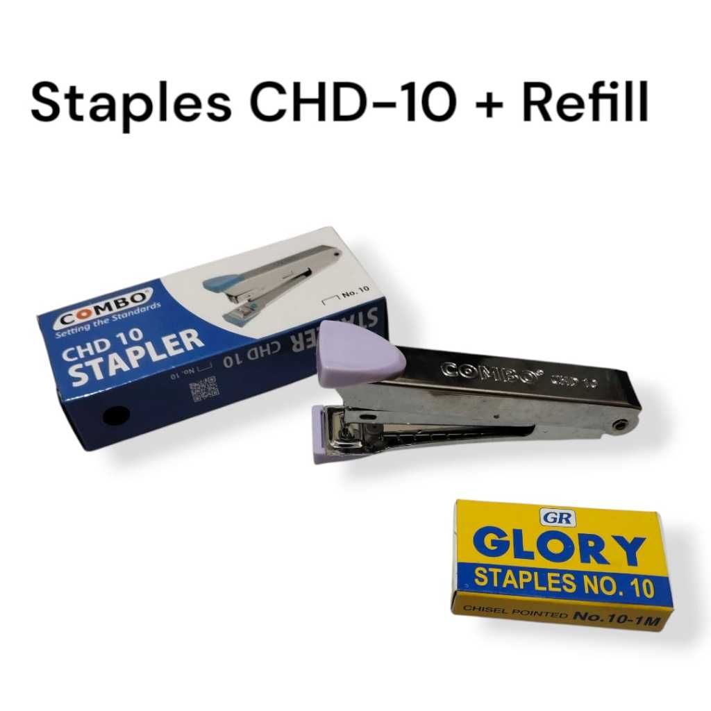 AS888 - Stapler CHD-10 Staples ลวดเย็บกระดาษ Hekrekan + รีฟิล