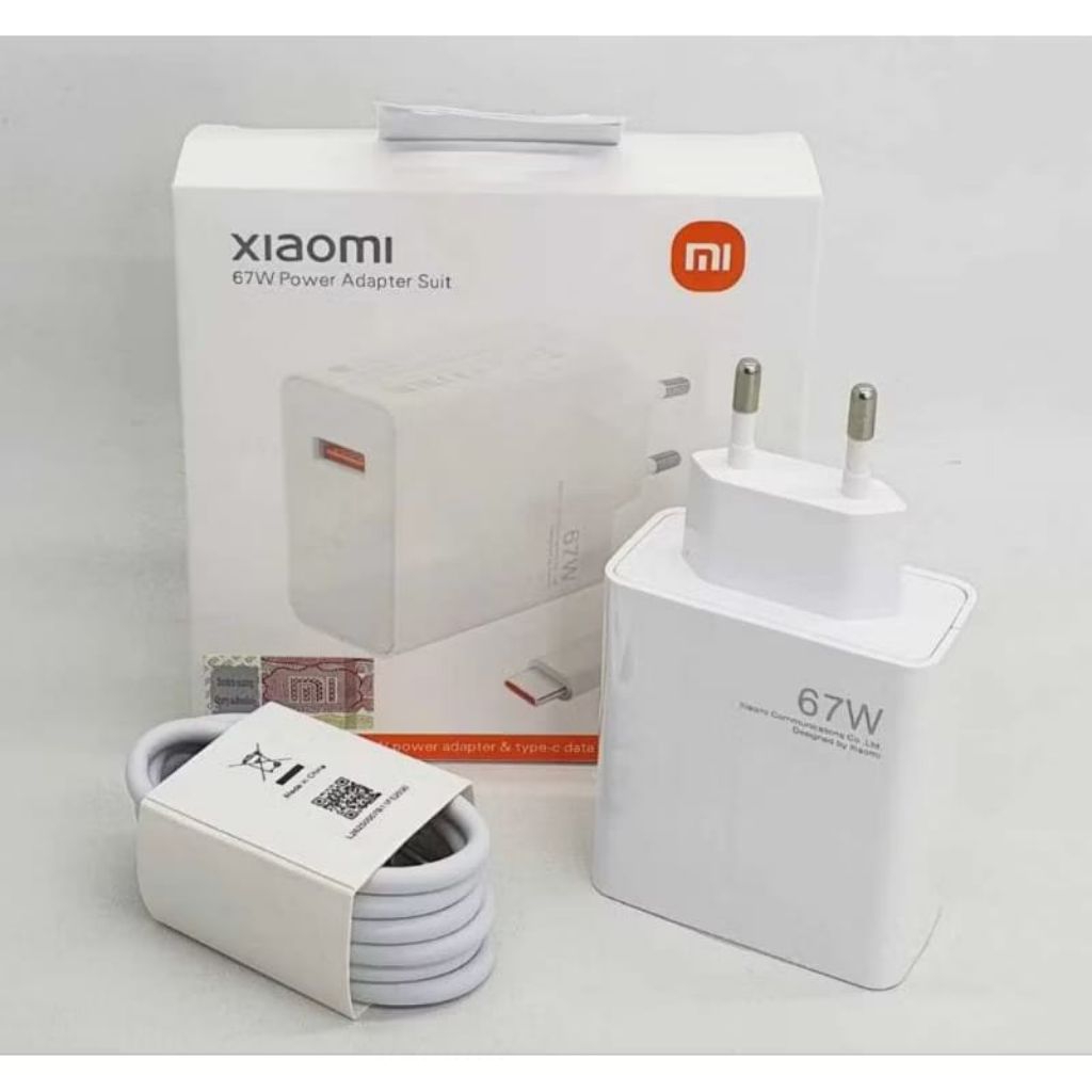 XIAOMI 67W TURBO CHARGING FAST CHARGING ADAPTER และ 67 วัตต์ TYPE C CABLE