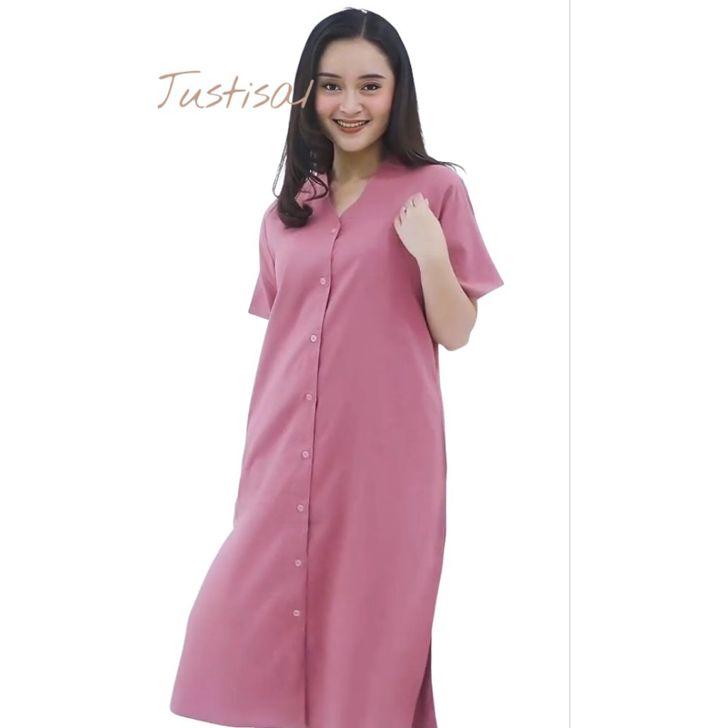 Poly Bamboo Pyjamas Oversize Cozy Dress / Plain Daster BUSUI PAJAMA