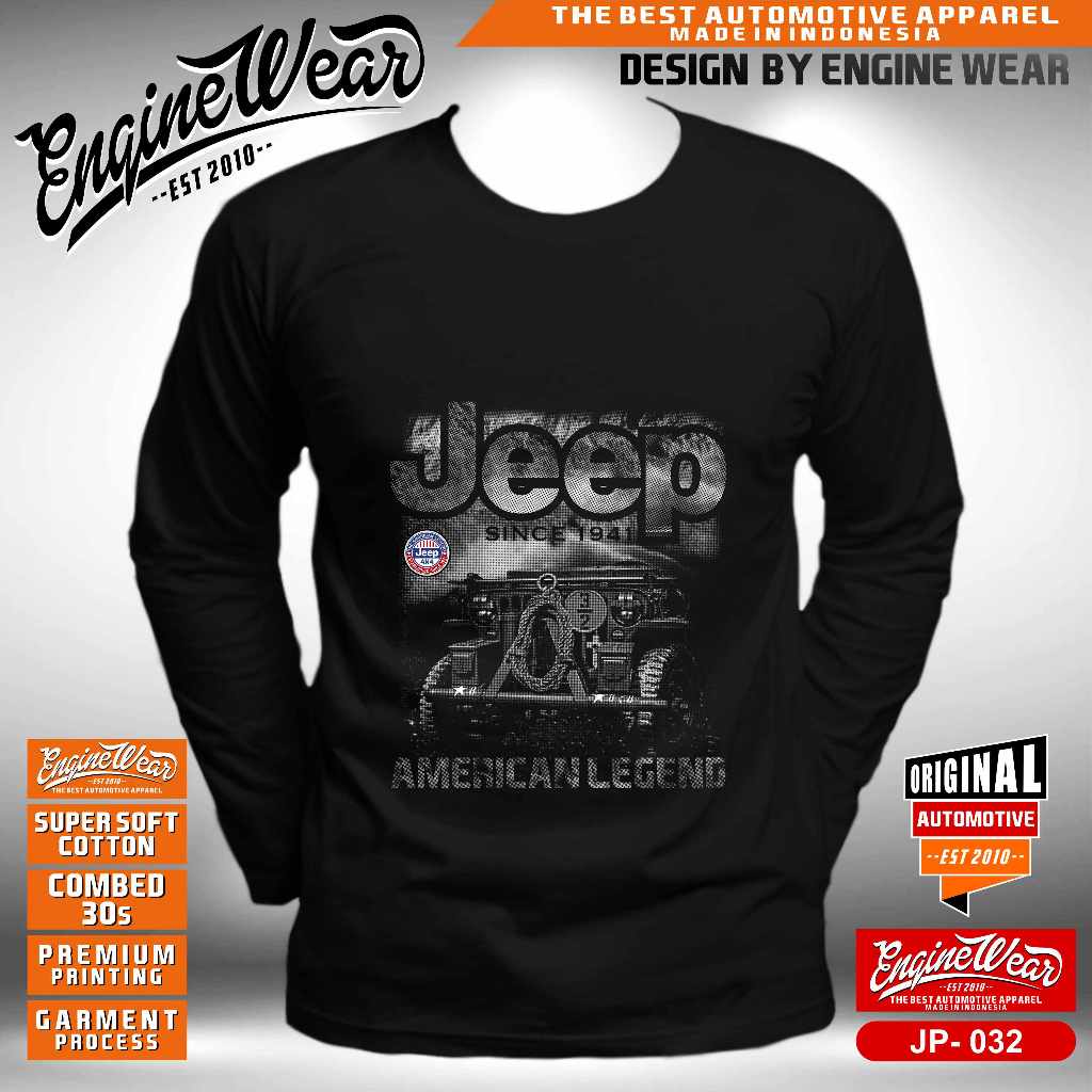 Jeep เสื้อยืด willys รถเสื้อยืด JK rubicon 4WD wrangler CJ7 4x4 ยานยนต์ offroad เสื้อผ้า JP032T