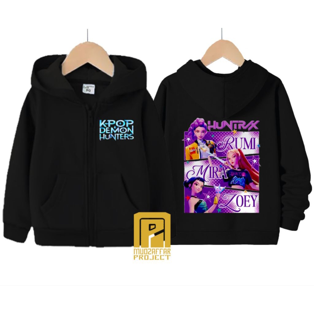 K-POP DEMON HUNTERS CHILDRENS ZIPPER HOODIE JACKET K-POP DEMON HUNTERS CHILDRENS ZIPPER