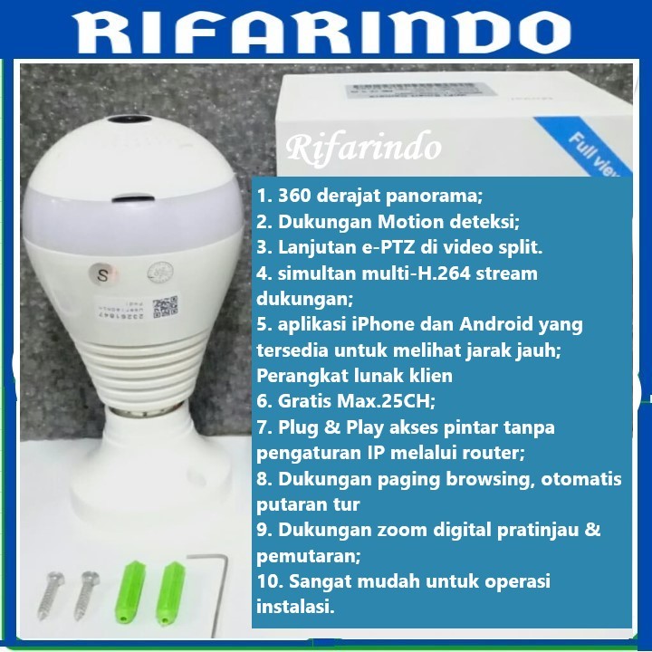 WIFI CCTV Camera Bulb IP Camera V380