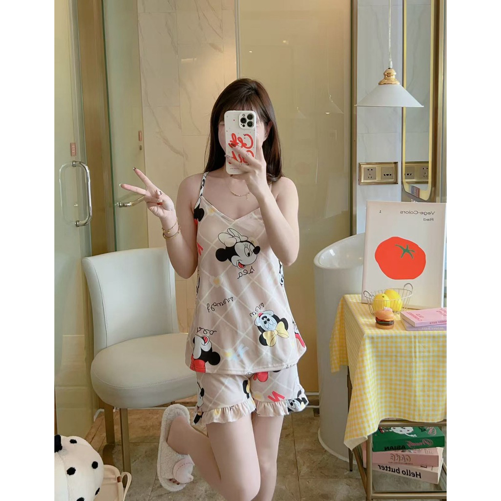 KENSI KUTUNG PAJAMA SET - CUPBRA HOTPANS PAJAMA - SLEEPWEAR