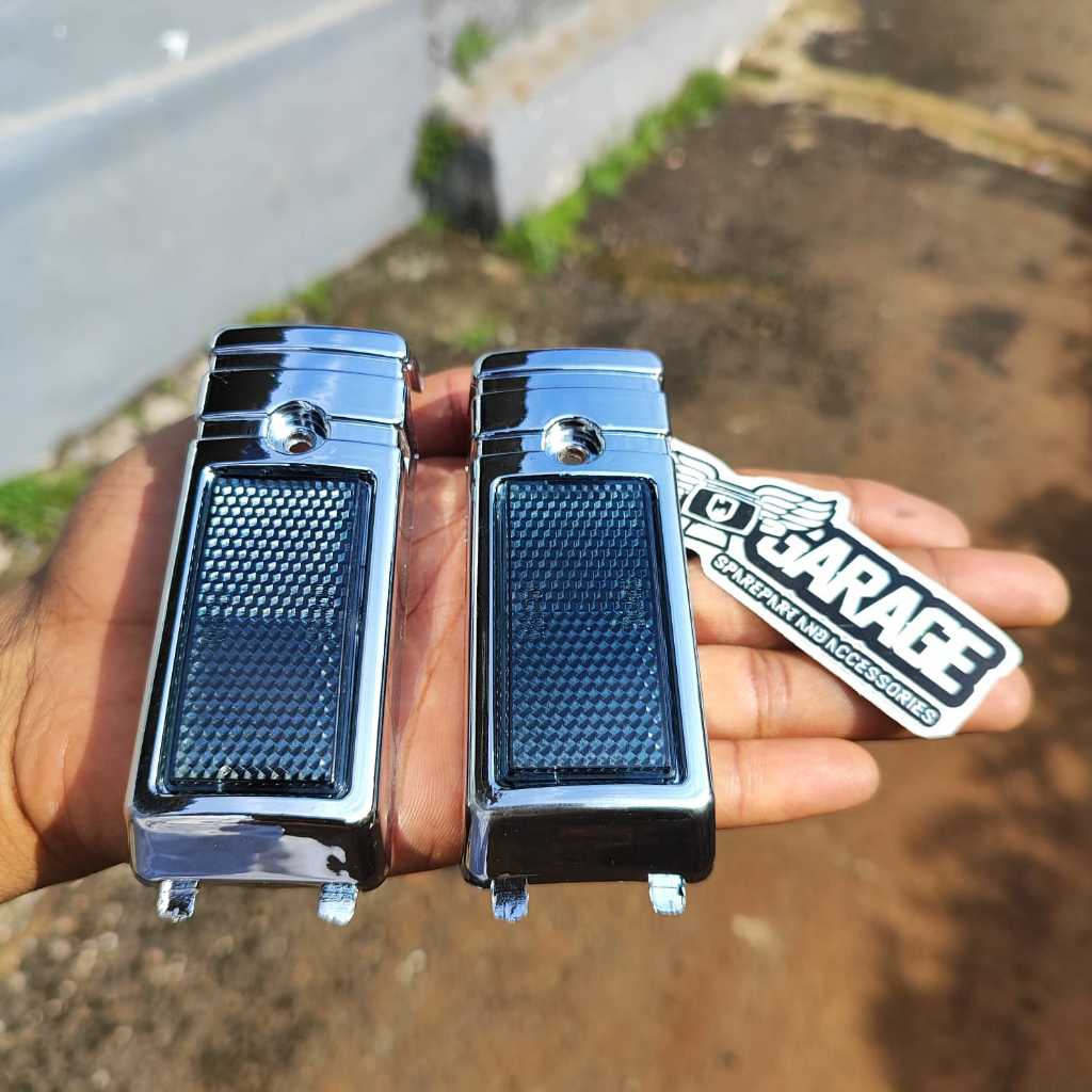 MATA บังโคลนหน้าตาแมว Prima CROME SMOKE ตาแมว บังโคลนหน้า Prima series ชุดคุณภาพดี ซ้ายและขวา - รูปที่ 2