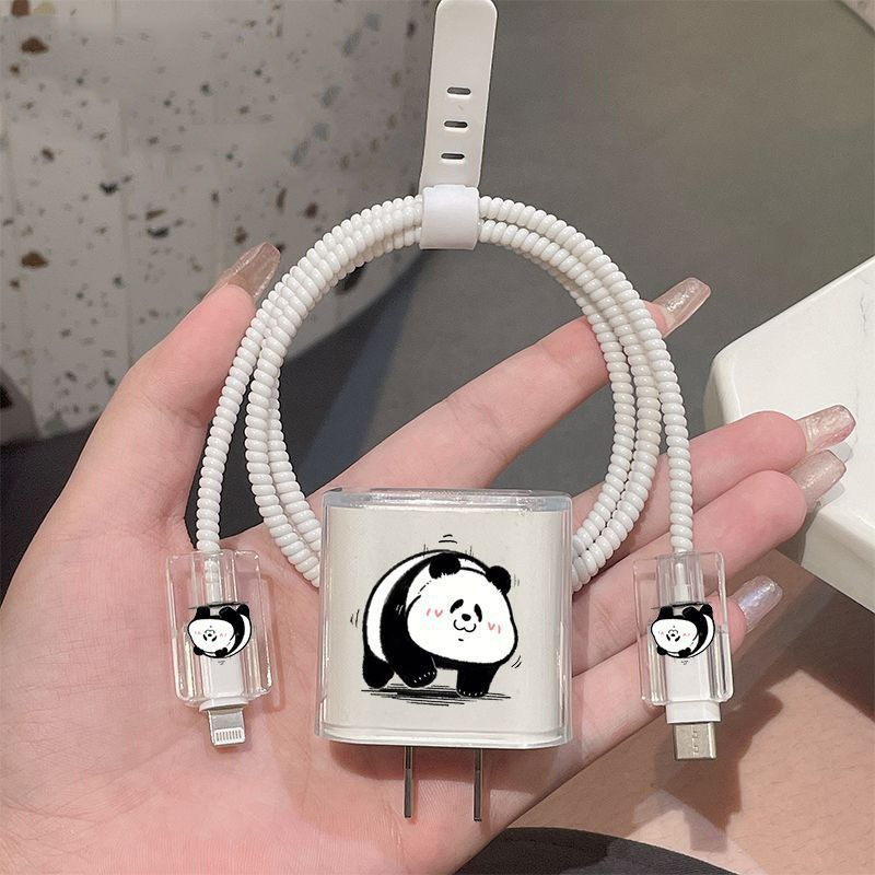 น่ารัก PANDA รูปแบบสายเคเบิลข้อมูล Charger สําหรับ XIAOMI 33W XIAOMI 67W OPPO 33W VIVO 33W