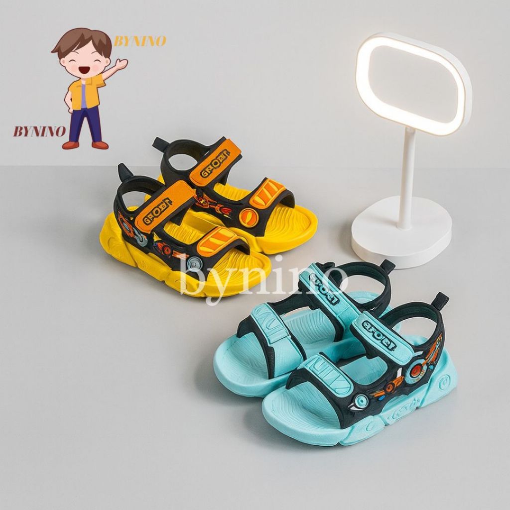 BYNINO SYBER SPORTS Mountain Sandals รองเท้าแตะเด็กผู้ชาย สายถอดได้ วัสดุ PU รุ่นน่ารัก 2-8 ปี
