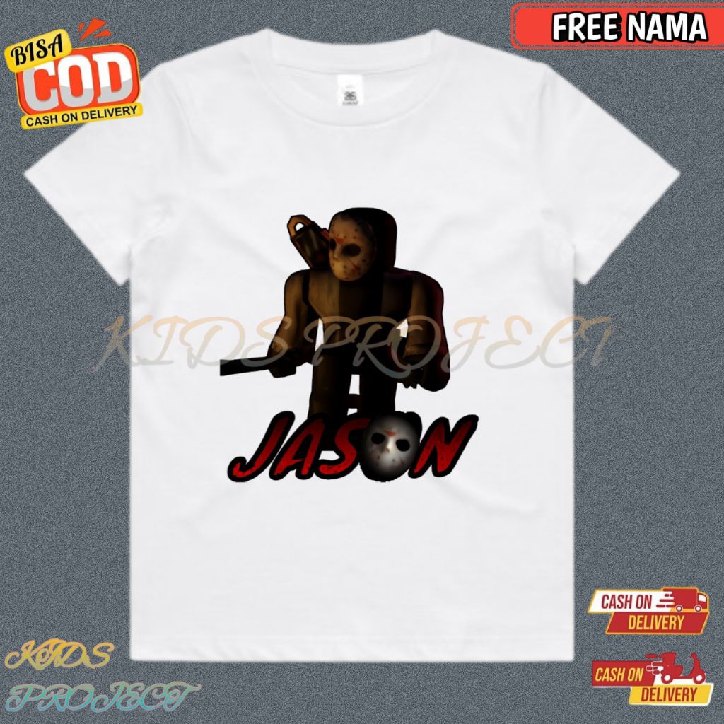 Jason Forsaken Roblox Character เสื้อยืดเด็กด้านบน