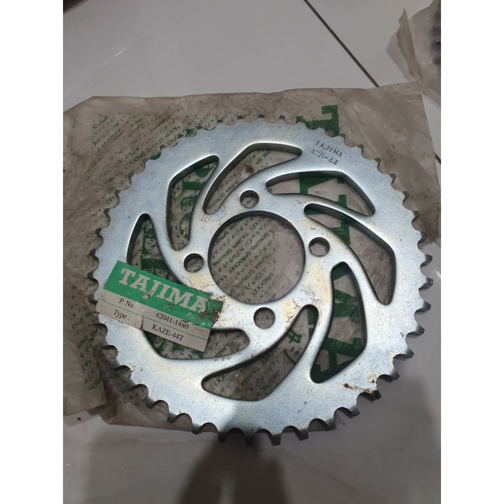 ต้นฉบับ TAJIMA 420 44T KAZE MOTORCYCLE REAR GEAR TAJIMA