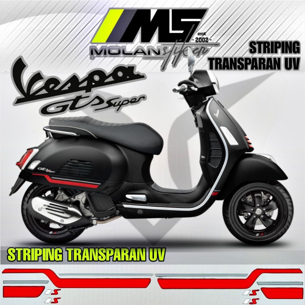 Decal สติกเกอร์ Striping Variation โปร่งใส Uv Vespa GTS 150 Super Vespa GTS iget Abs Facelift Vespa 