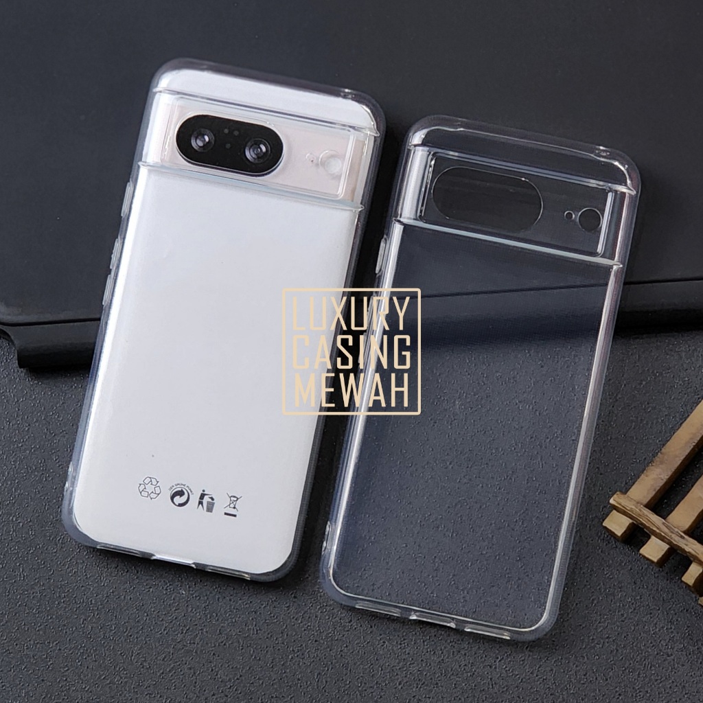 Premium Clear Case Bening 2.0mm Softcase โปร่งใสสําหรับ Google Pixel 8 Google Pixel 8 Pro Google Pix