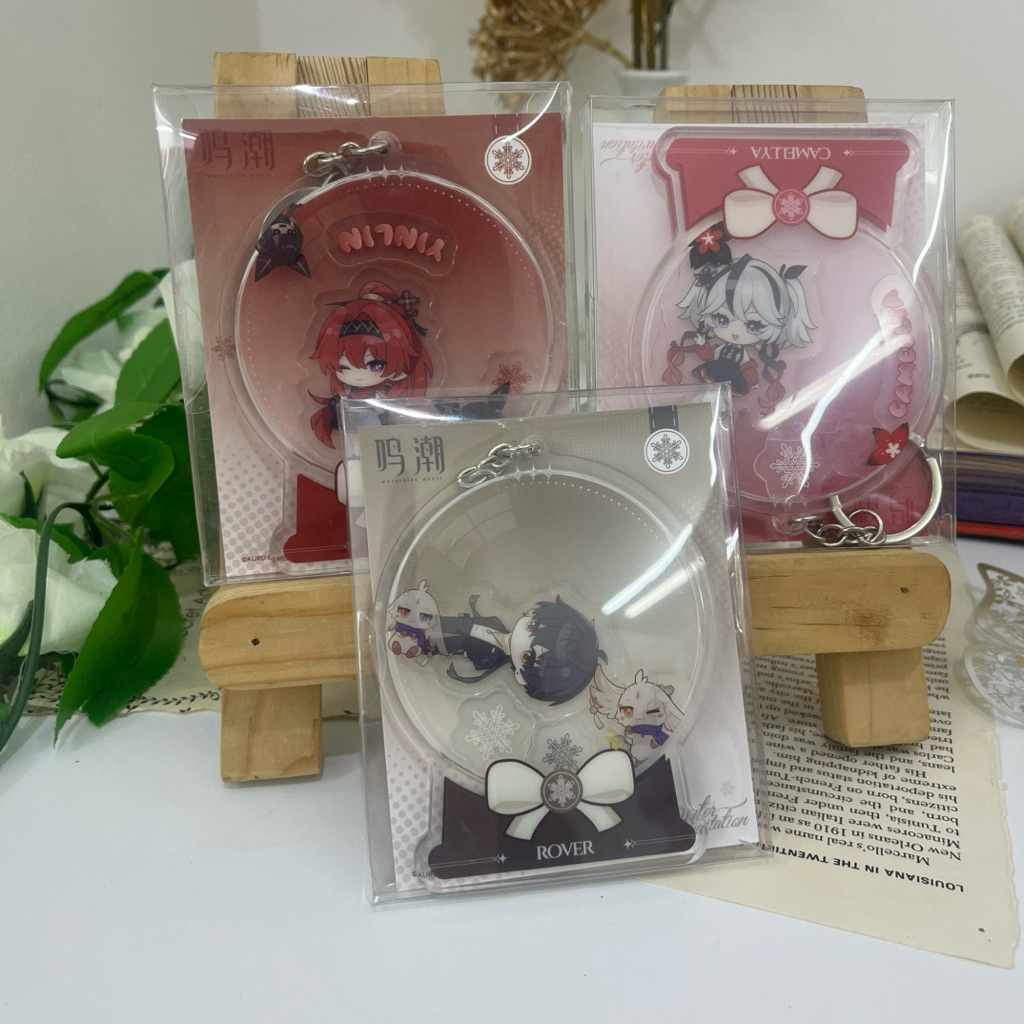 คลื่นการรวบรวมอย่างเป็นทางการ คําเชิญฤดูหนาว Yinlin Rover Camellya พวงกุญแจอะคริลิค Shakerla