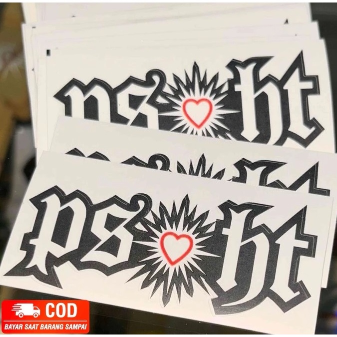 Psht Sticker Middle Heart SHINING College Printing Sticker