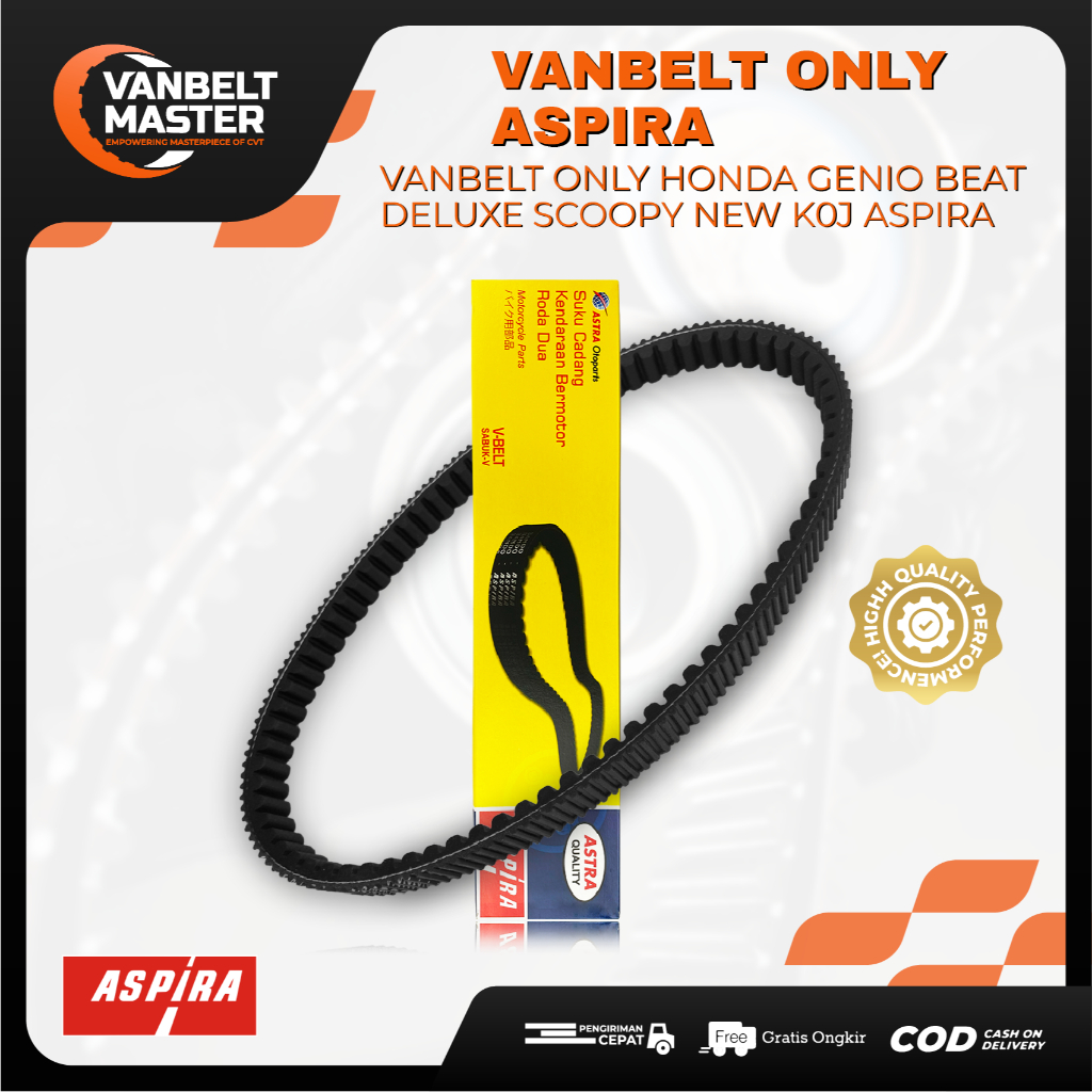 Aspira Vanbelt V เข็มขัด Fanbelt Genio Beat Deluxe Street Scoopy 2021 up ใหม่ K2F K1A Astra Ototpart
