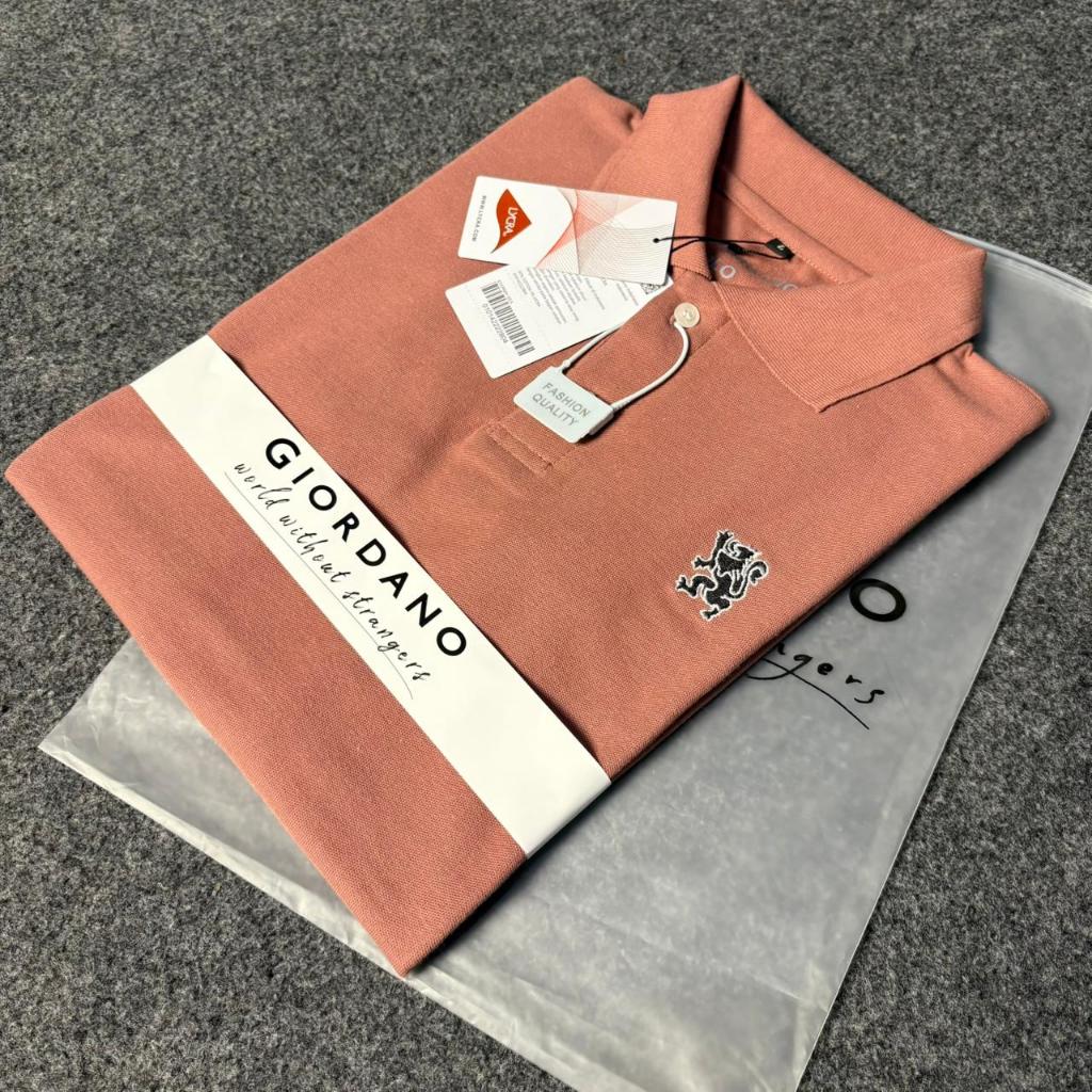 KATUN Giodano เสื้อโปโลขนาดเล็ก Premium Full Tag ป้ายผ้าฝ้ายวัสดุ / GIORDANO เด็กคอเสื้อผู้ชายผู้หญิ