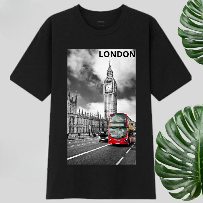 LONDON/ENGLAND/ภาษาอังกฤษ/สหราชอาณาจักร SOUVENIR TSHIRT คุณภาพระดับพรีเมียม