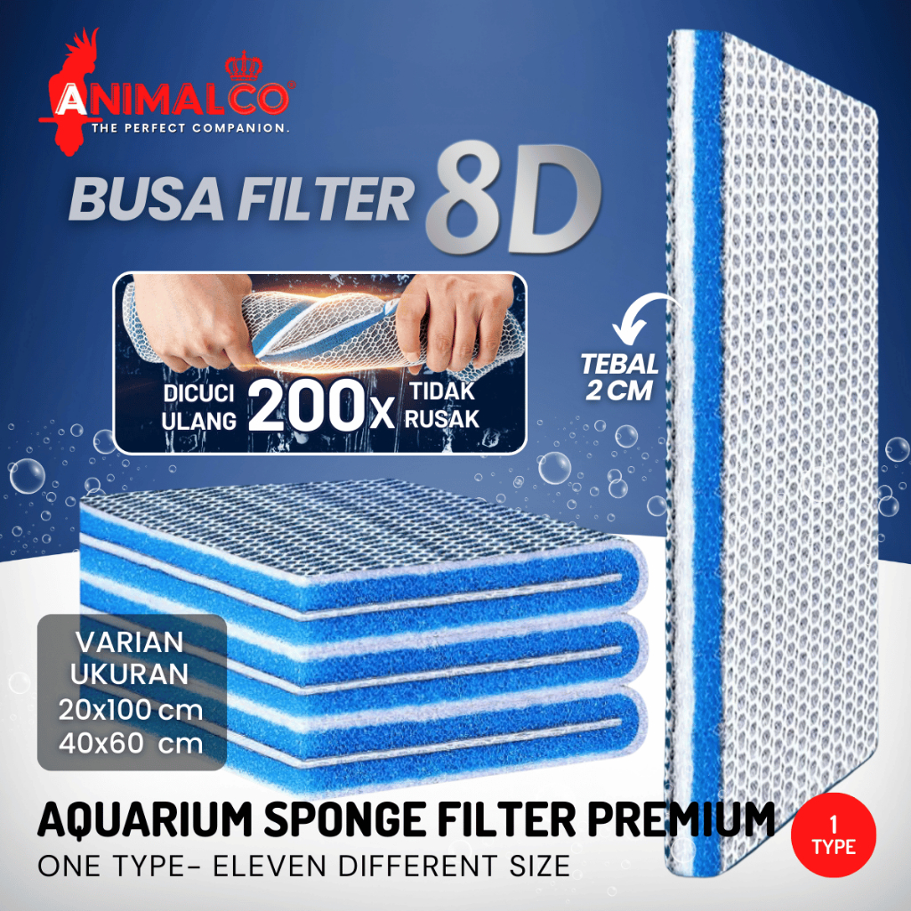 Honeycomb 8D Premium Foam Filter Media Magic Nano Cotton 8 ชั้น Bio Sponge Aquarium Sponge Fish Pond