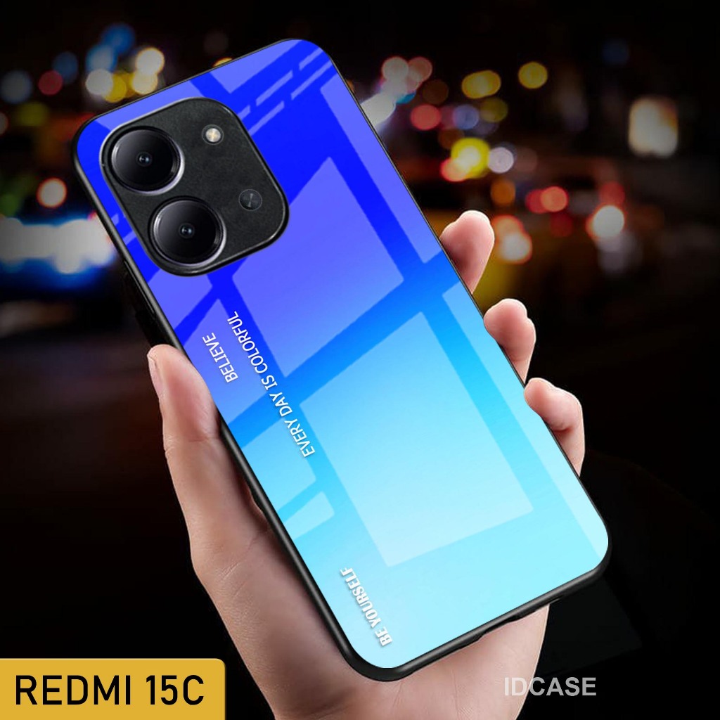 HP Glitter Glass Softcase สําหรับ REDMI 15C - REDMI 15C เคสโทรศัพท์ - K28