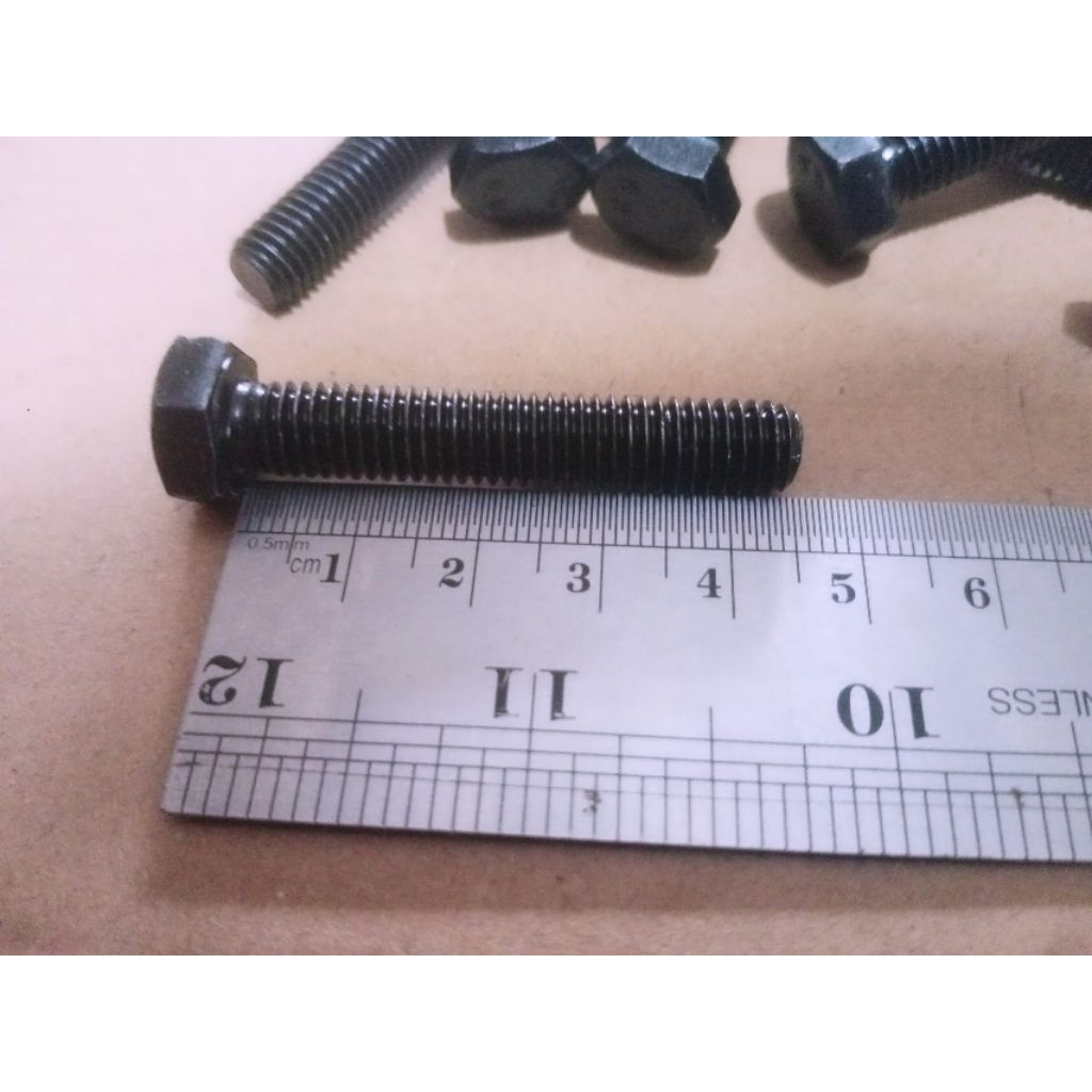 BM STEEL 8.8 M08X45MM FT | BOLT STEEL NUT 8.8 M08X4.5CM FULL THREAD KEY 13 (5 ชิ้น)