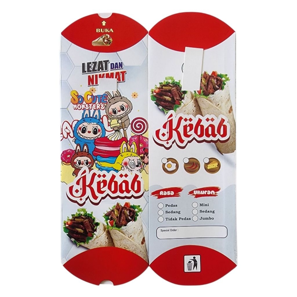 100 ชิ้น JUMBO KEBAB PAPER/ KEBAB PACKAGING/ KEBAB WRAPPING