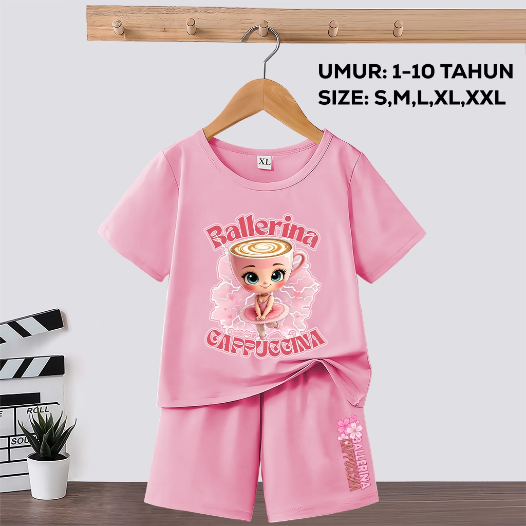 เด็ก Ballerina Cappuccina Tung Tahur Anomali เสื้อผ้าสําหรับเด็กอายุน่ารักและสวยงามอายุ 1-10 ปี