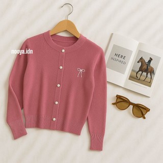 NOOYA | Luna Pita Cardy Knit Rajut Atasan Wanita Terbaru Korean Style