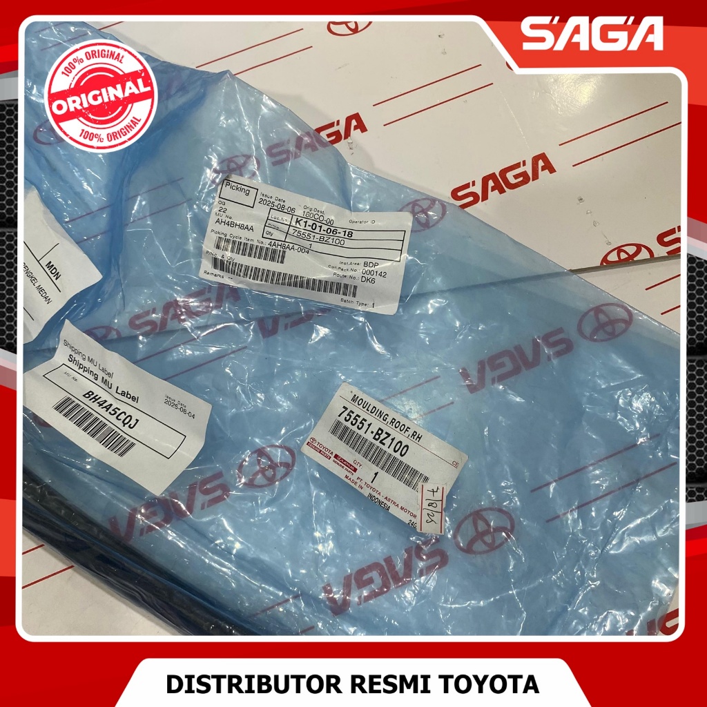 SAGA SAGA | Original Avanza Xenia คิ้วหลังคายางขวา 75551-BZ100