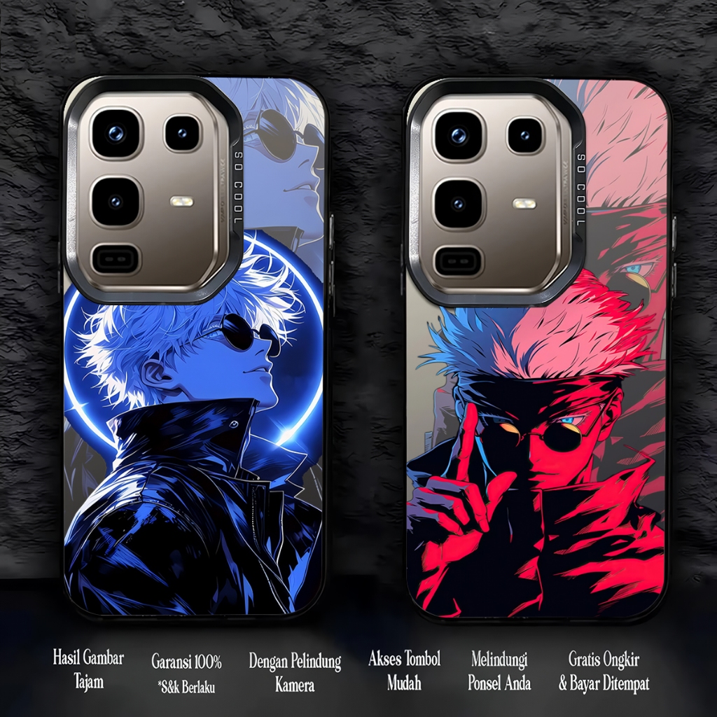 PS - 609 Case Gojo type INFINIX NOTE 50X NOTE 50 NOTE 50 PRO Casing hybrid IMD BLACK HOLOGRAM
