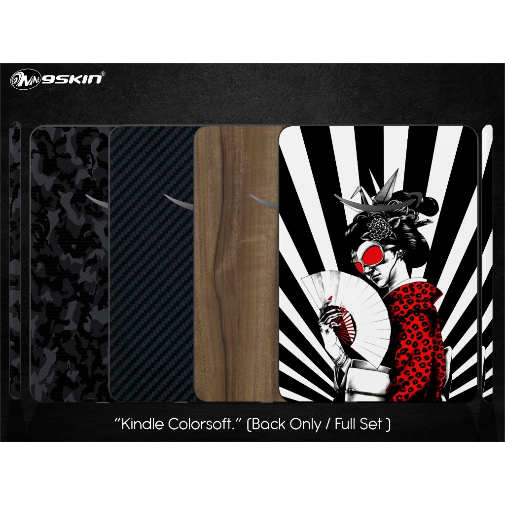 9skin Kindle Colorsoft Back Case Skin Custom Carbon Leather Special Texture - พื้นผิว 3M