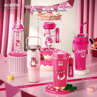 [Toy Story] ecentio x Disney Exclusive Lotso Series Botol Minum Aesthetic Portable Tumbler Stainless Tahan Dingin 24 jam + Food Grade Plastik Botol Minum BPA Free