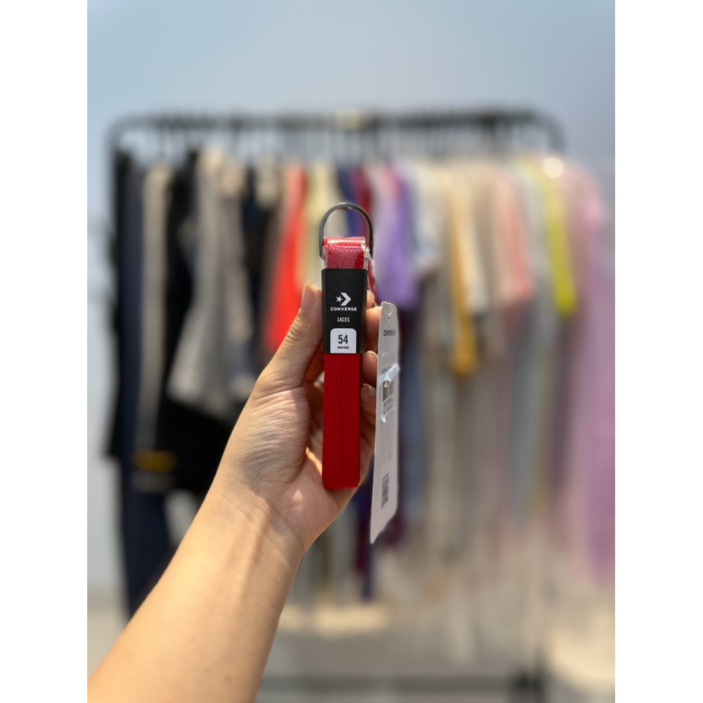 CONVERSE SHOE LACES 45 INCHES และ 54 INCHES RED CON01016 รองเท้า UNISEX LACES ต้นฉบับ 100%
