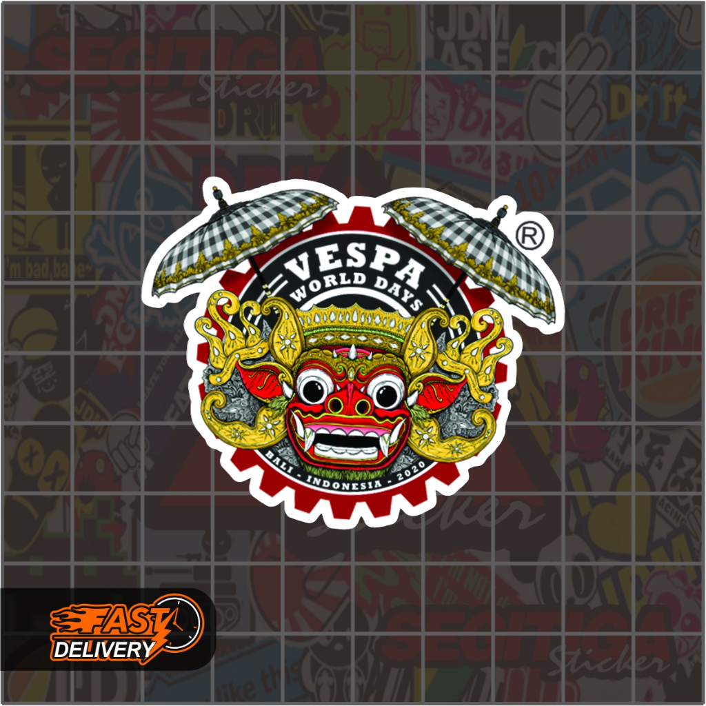 สติ๊กเกอร์ Vespa World Days Bali ขนาด 6 x 5 Cm