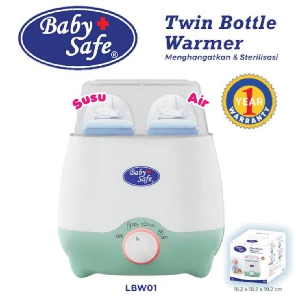 Baby Safe เครื่องอุ่นขวดนมและเครื่องนึ่งขวดนมคู่ 4in1 LBW01 - Babysafe เครื่องอุ่นนมเด็กปราศจากเชื้อ