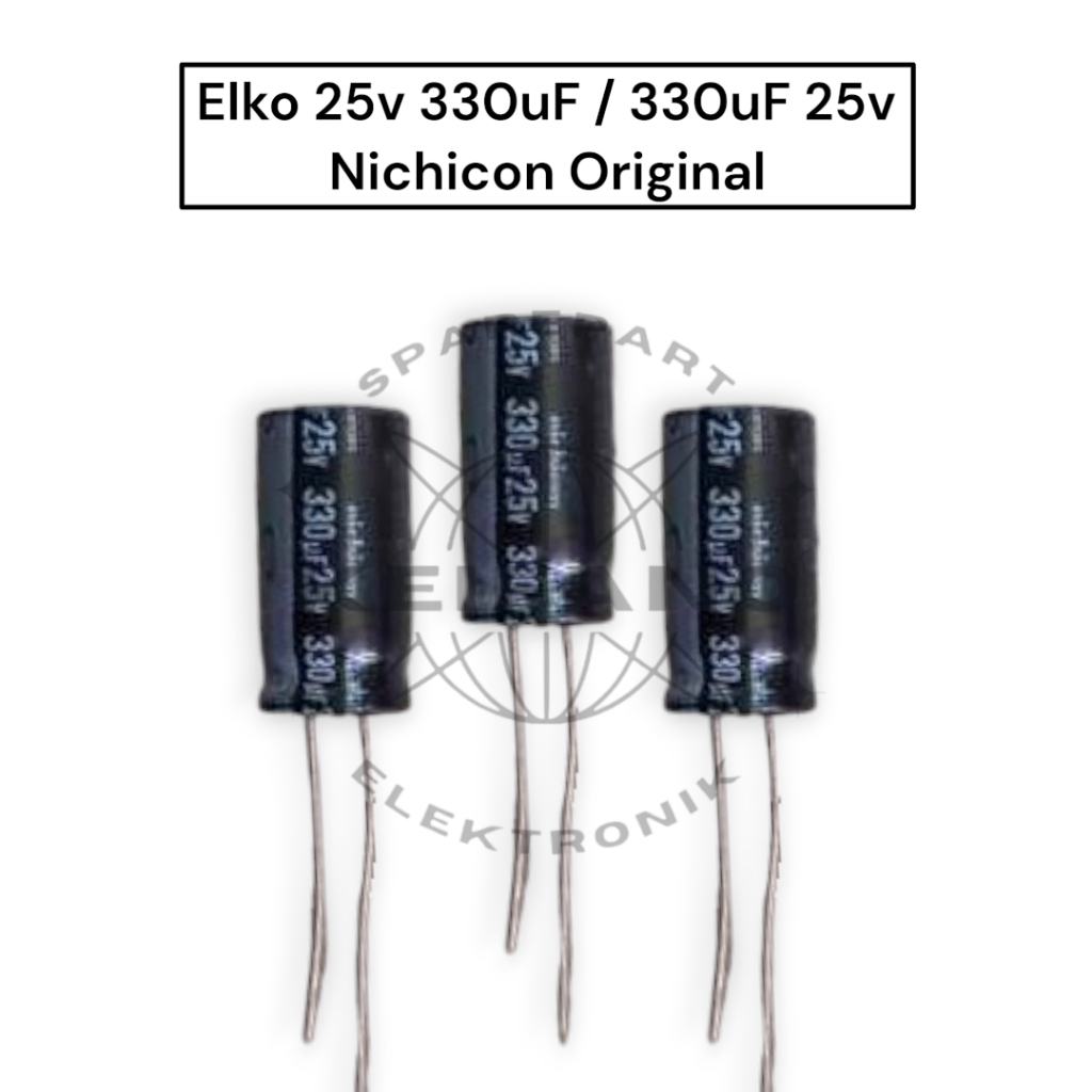 Elko 25v 330uF / 330uF 25v Nichicon ต้นฉบับ