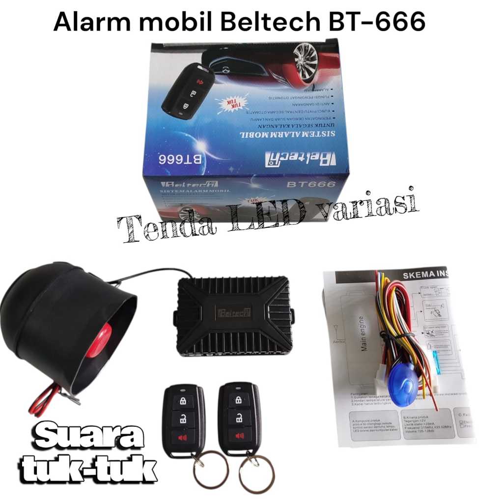 Beltec BT 666 รถควบคุมระยะไกล สัญญาณเตือนด้วยเสียงตุ๊กตุ๊ก