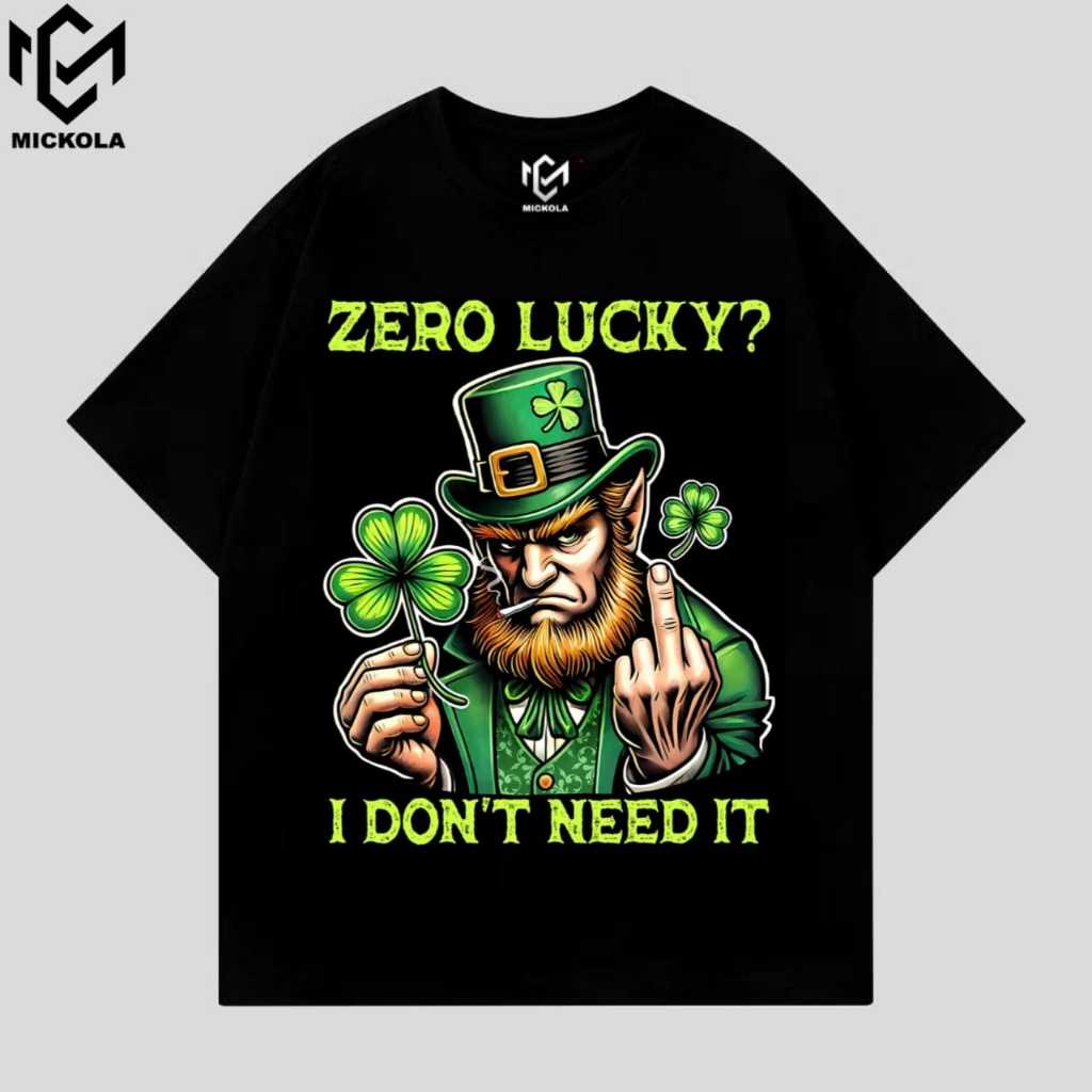 เสื้อยืด Mickola Zero Lucky พร้อมตกแต่งคอ UNISEX ADULT DISTRO เสื้อยืด MADE IN 24S COMED COTTON
