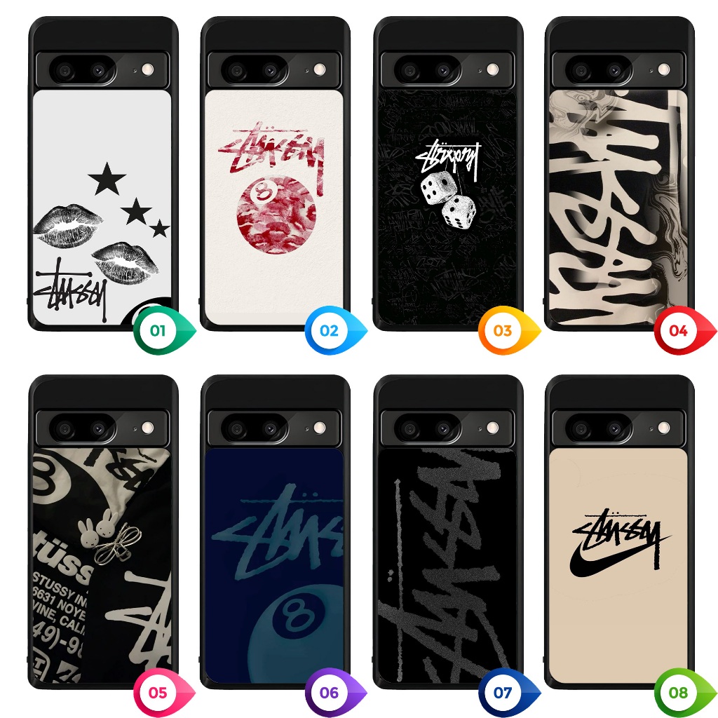 เคสปลอก Custom Google Pixel 10 9 9A 8 8A 7 7A 6 6A 5 5A 4 4A 3 3A 2 Pro XL 4G 5G Stussy D0089