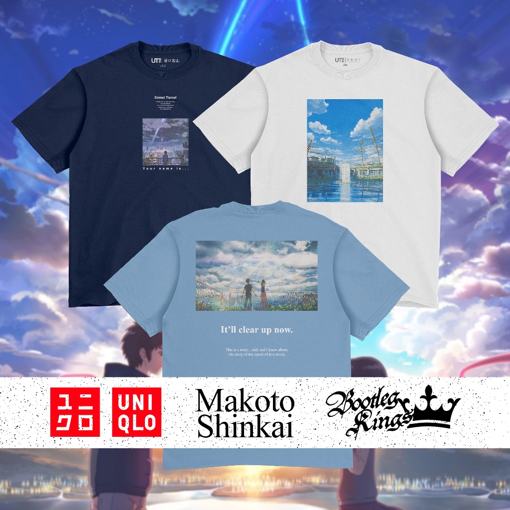 KATUN [HOT] เสื้อยืดกราฟิก UNIQLO X MAKOTO SHINKAI UT | 24s ORIGINAL COMBED COTTON MATERIAL | สกรีนล