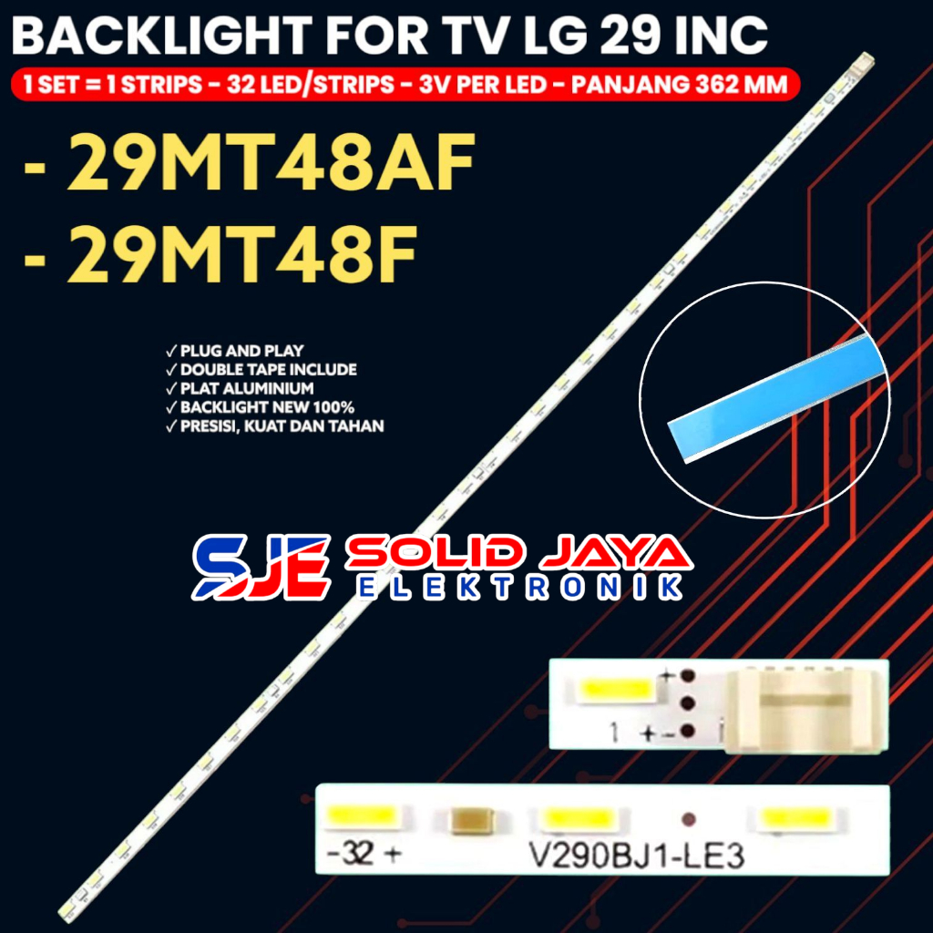LG 29 นิ้ว LED TV BACKLIGHT 29MT48 29MT48F 29MT48AF 29MT BL SMD 32K 32LED 29MT V290BJ1-LE3